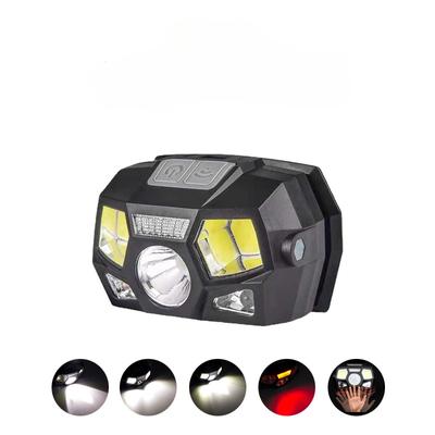 Wave Induction Outdoor Multifunctional Light Cob Headlamp Head-Mounted Led Waterproof Night Fishing Lamp Emergency Lighting Lamp