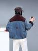 Women's Plus Velvet Cropped Denim Jacket - Winter 2025 Trendy Fashion, Warm & Casual.