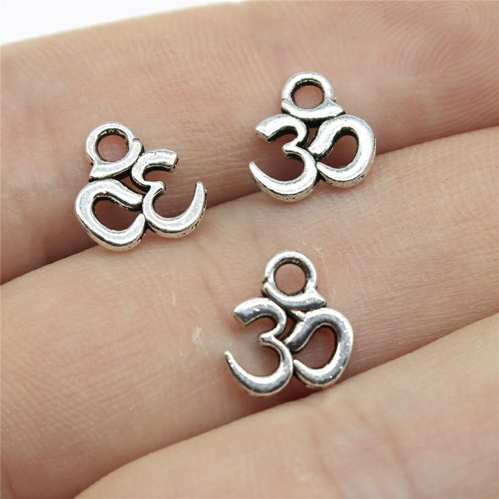 

20pcs OM Charms Beads For Jewelry Making DIY Craft Handmade Pendant Cute Bracelet Earrings Necklace Jewelry Findings