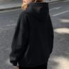 Women's Casual Loose Fit Pullover Hoodie with Shark Design Hood and Front Pocket Long Sleeve Sweatshirt for Everyday Wear