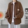 Men's Long Sleeve Corduroy Shirt Retro Loose Large Size Shirt Jacket