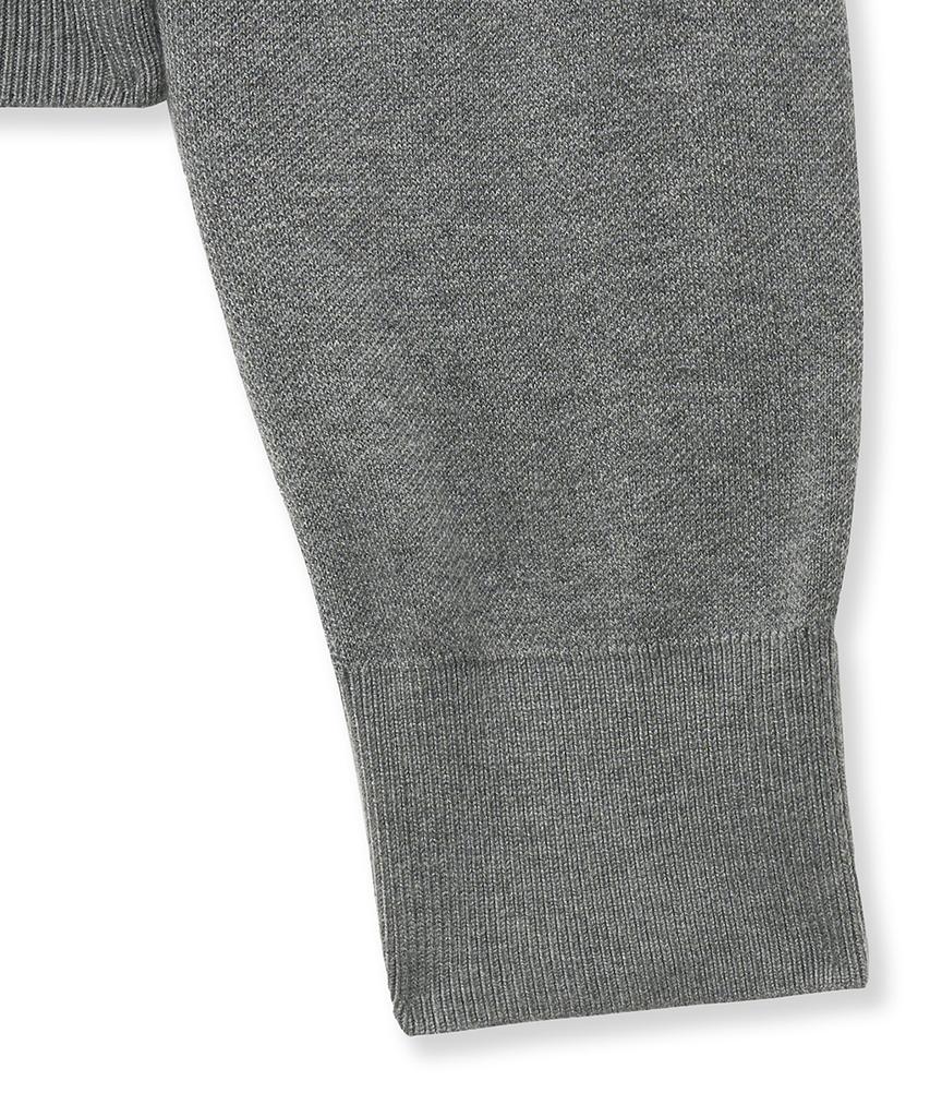 Noirer Essential Loose Fit V-Neck Cardigan (Gray)