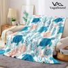 Cute Sea Turtles Coral Flannel Blanket Warm Soft Halloween Christmas All-Season Couch Decorative Cozy Warm Gift