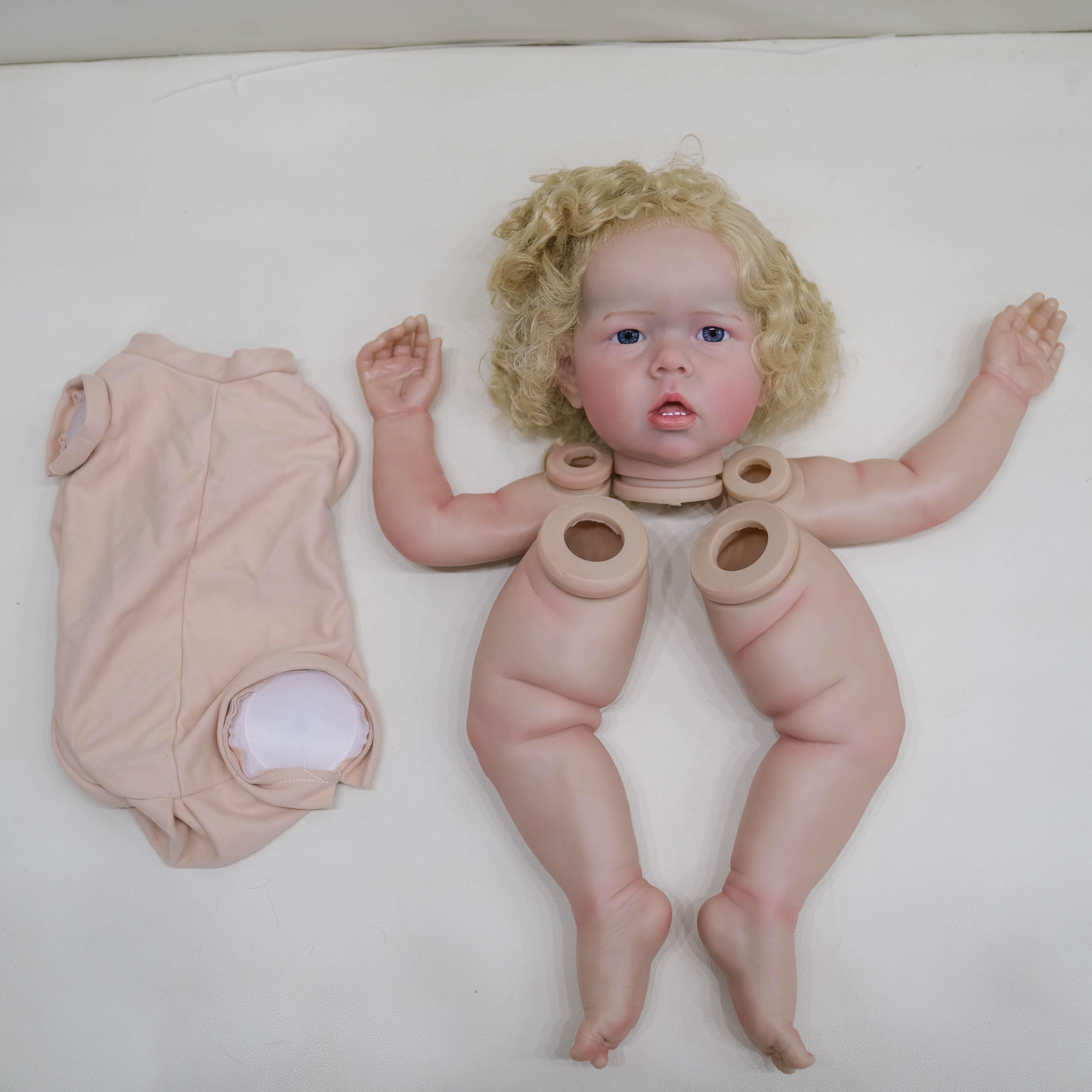 NPK 28inch Already Painted Liam Lifelike Skin Kit Doll Reborn Toddler 6 Month Size Kits Very Lifelike Baby Doll DYI Toys 70cm белый