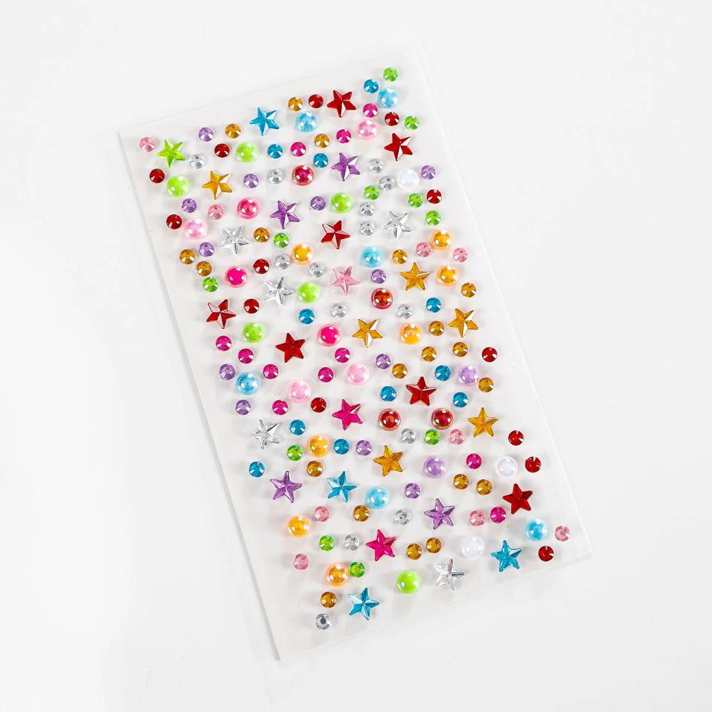 DIY Color Rhinestones Crystal Acrylic Tattoo Sticker Children's Stage Show Eyes Face Makeup Decoration Tools Phone Drill Sticker