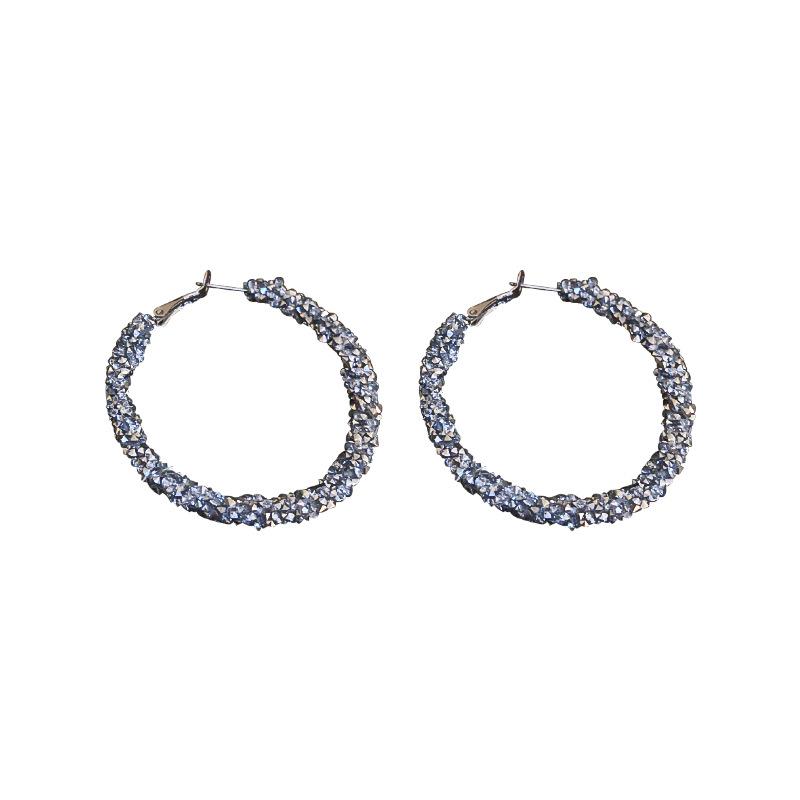 Silver Needle Personality Temperament Earrings European and American Trend Sense Exaggerated Earrings Design Earrings New Fashion Muse Fan Earrings
