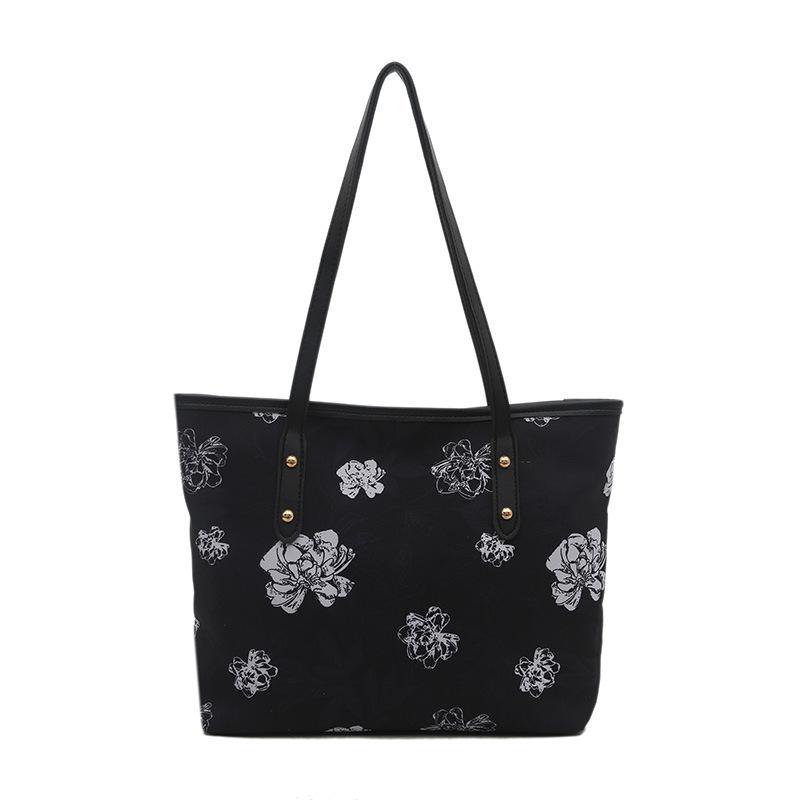 

National style new Chinese handheld tote bag women s summer new large-capacity fashion one-shoulder armpit bag чёрный