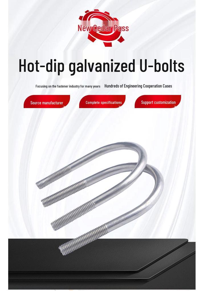 Hot-Dip Galvanized U-Bolt Pipe Clamp Clip with National Standard Thread