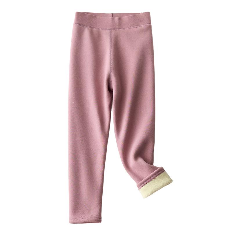 

Детские хлопковые леггинсы с толстым флисовым подкладом - Теплые однотонные зимние брюки 110 cm