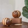 1PC bee toothpick box home desktop solid wood toothpick holder creative cute cute decorative ornament jar gift