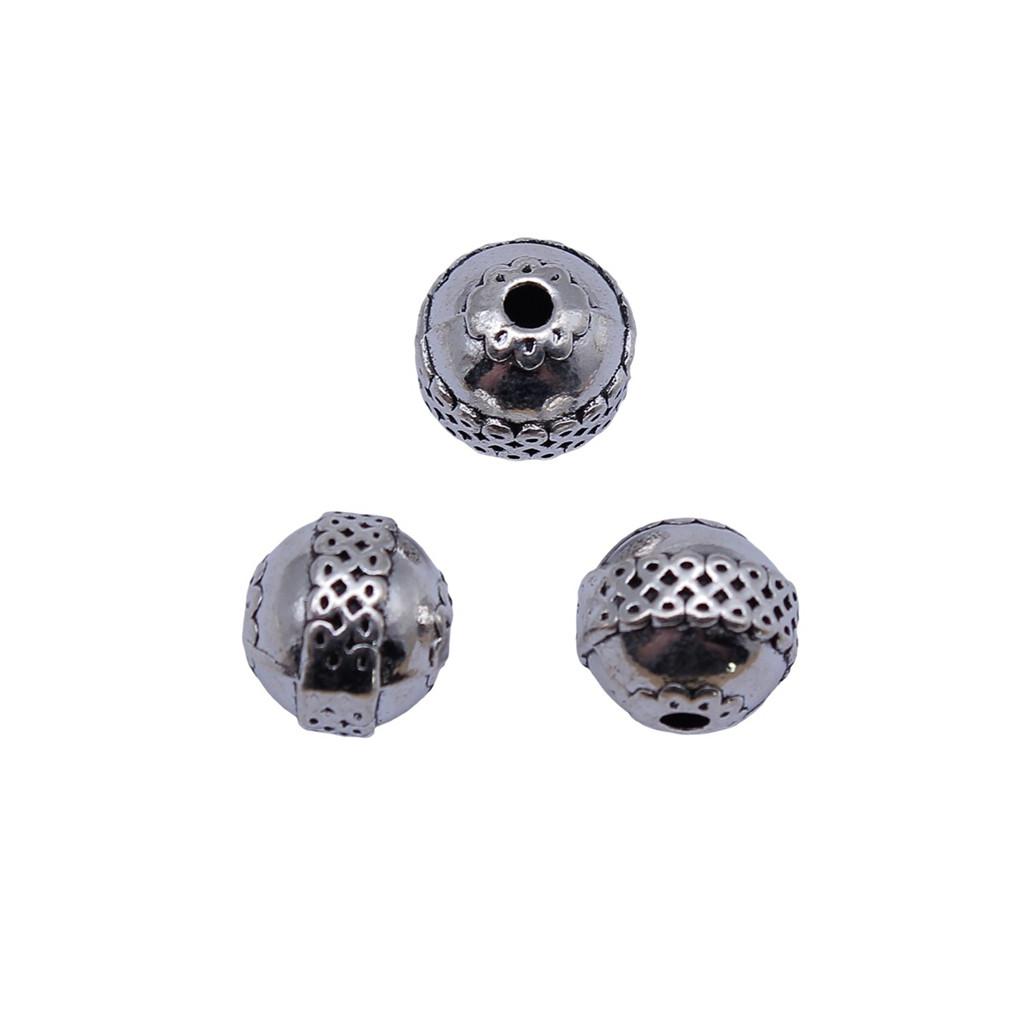 Floral Edge Spacer Beads Ornate Metal Small Hole Charms For Bohemian Beading Supplies