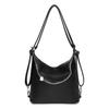 Women's Multi-Compartment Zipper Tote Bag PU Shoulder Bag