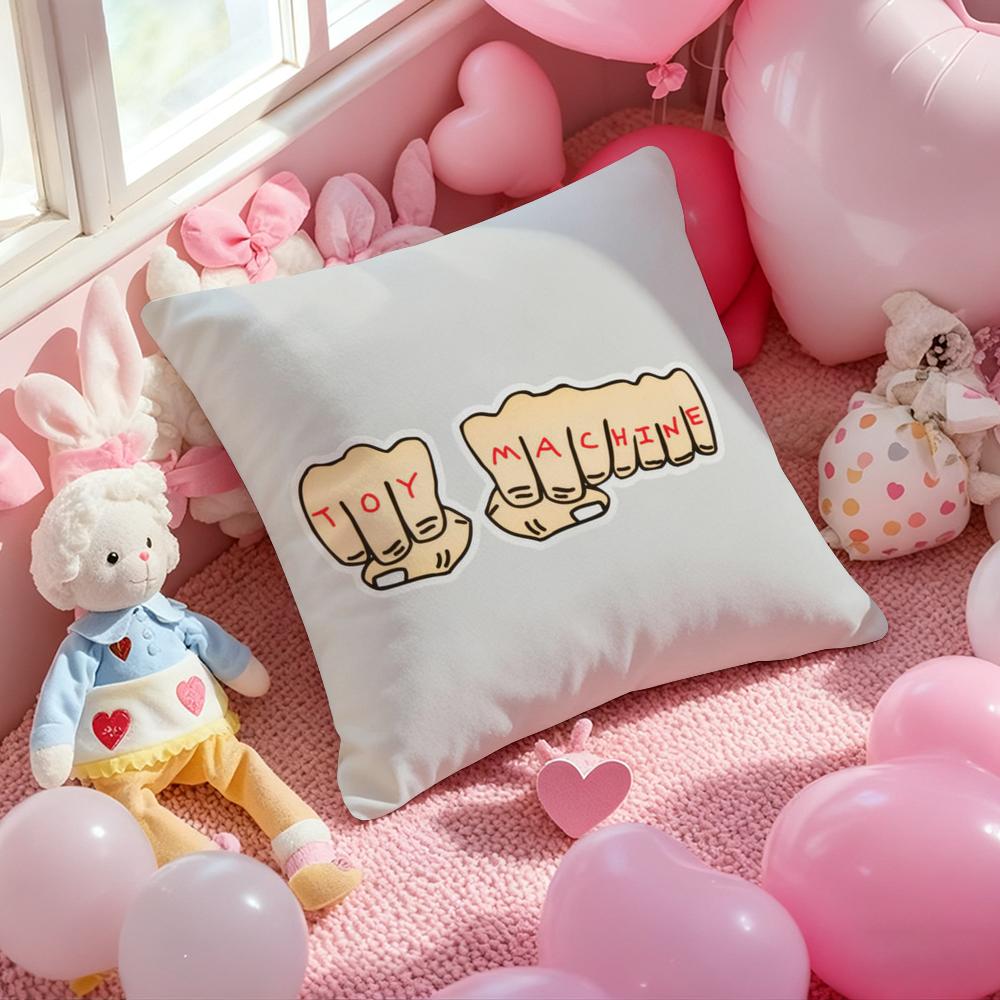 T-Toy M-MachineS S-SkateS Cushion Cover Pattern Printed Pillowcase for Living Room Sofa Cushion Cover & Bedroom Decor