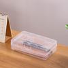 Transparent Pencil Box Hard Plastic Pencil Case Crayon Pen Box Sketch Pencil Case Stacking Office Supplies Organizer Box