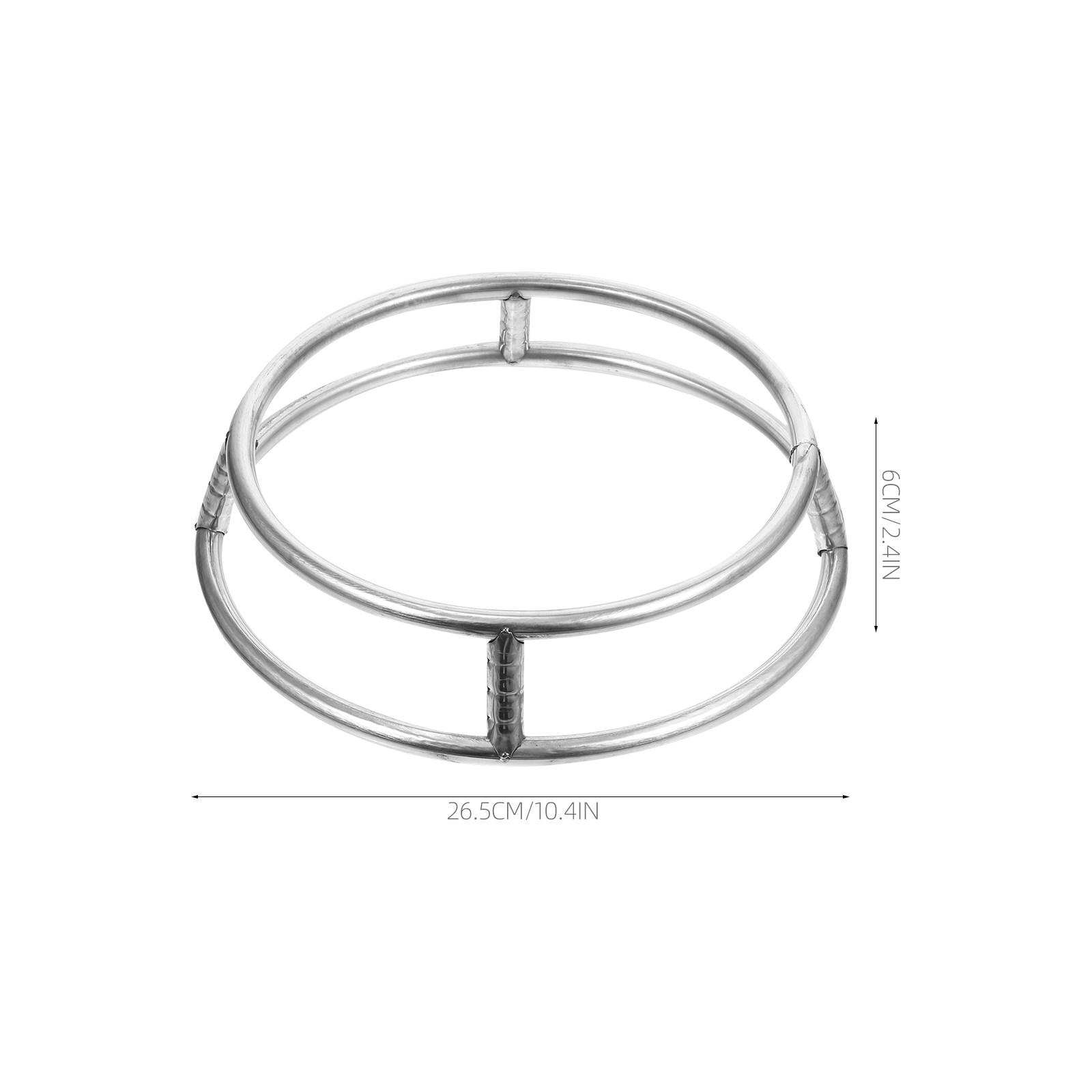 

Double-Layer Stainless Steel Pot Rack Heat-Resistant Round Support Stove Stand Round Pot Holder for Cooking Pan Rack with 26.5X26.5X6CM