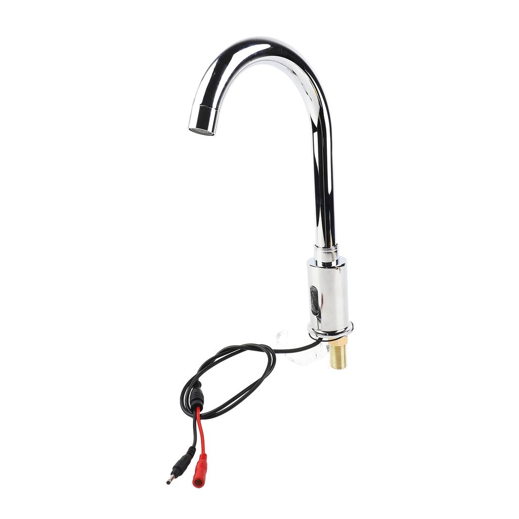 Automatischer Wasserhahn Infrarotsensor Einzelkaltwasser Elektronischer Berührungsloser Waschbeckenhahn für Badezimmer Küche Berührungsloser Waschbeckenhahn