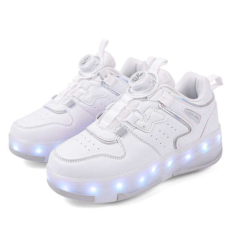 

Детские Светящиеся Кроссовки Беговые Кроссовки Детские Светящиеся Кроссовки с Зарядкой Мальчик Светящиеся Кроссовки 38 серый/белый