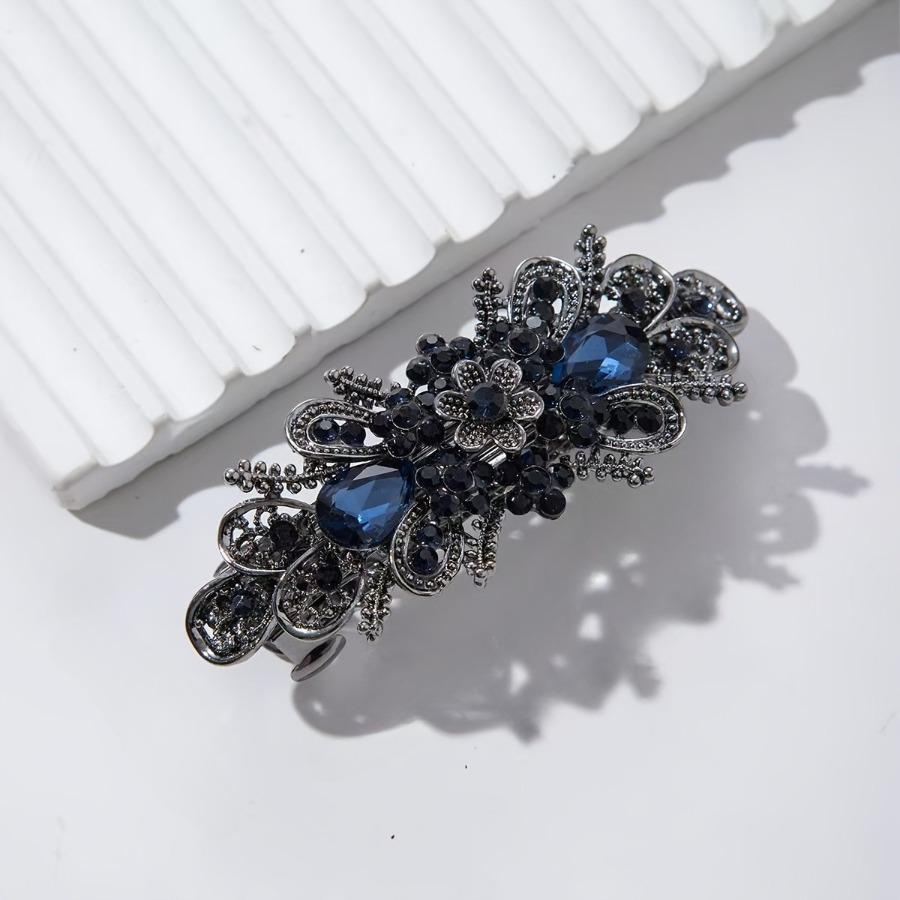 1pc Alloy Rhinestone Hair Clip, Evening Updo Hair Accessory, Gift