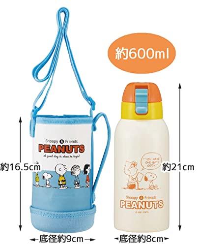 Skater KSTCH6-A Snoopy Two-Tone Water Bottle, 20.1
