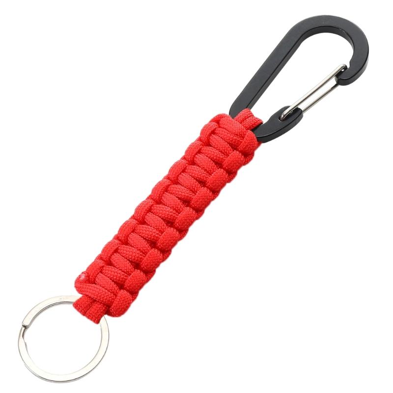 3 Pcs Paracord Braided Keychain Clip with Strap Heavy Duty  Paracord Lanyard Clip Keychain for Men Women Sports