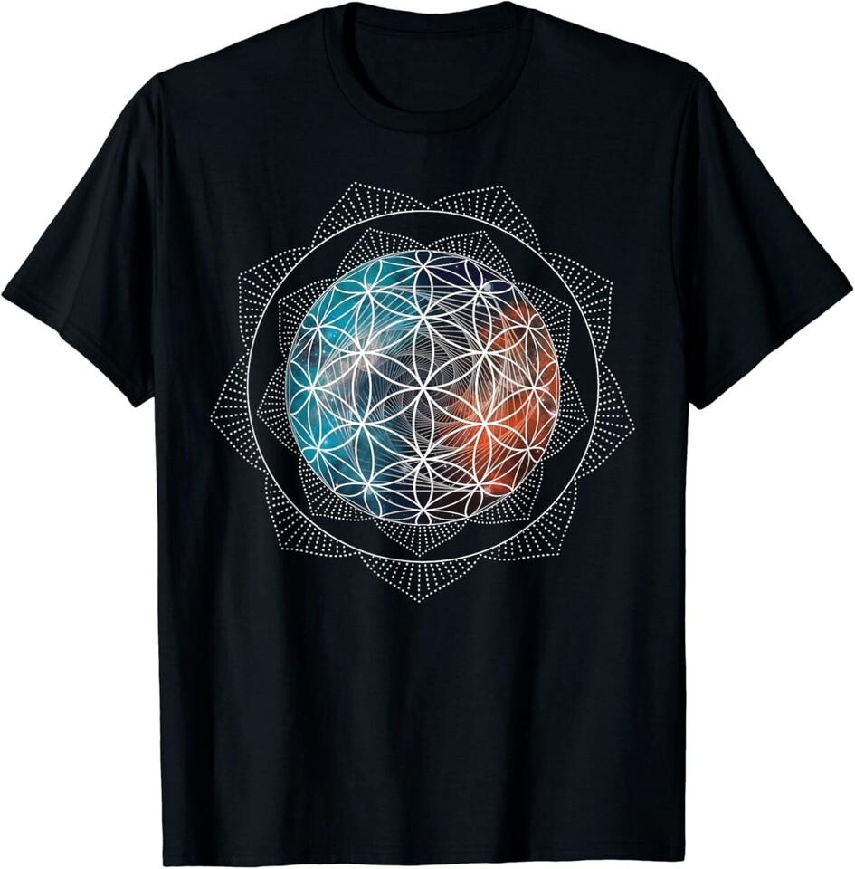 NEW LIMITED Flower Of Life Sacred Geometry ShirtSpiritual Yoga T-Shirt S-3XL Unisex T-Shirt