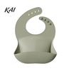 Adjustable Bibs for 6 Months to 3 Years Silicone Baby Bib, Waterproof Soft Feeding Durable Non Irritating Summer Large Pocket Food Catch Bib