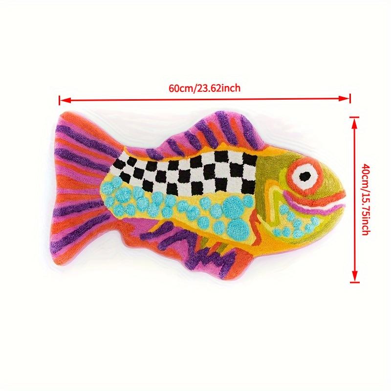 Colorful Fish Carpet Creative Doormat  Rug For Bedroom Living Room Carpet Non-Slip Thick Absorbent Bathroom Carpet Home