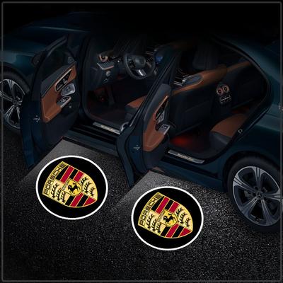 2 db Hordozható Vezeték nélküli Autóajtó Szellem Árnyék Fények LED Üdvözlő Logó Projektor Lámpa Boxster Cayenne Panamera Macan Cayman 911 918 996 917-hez