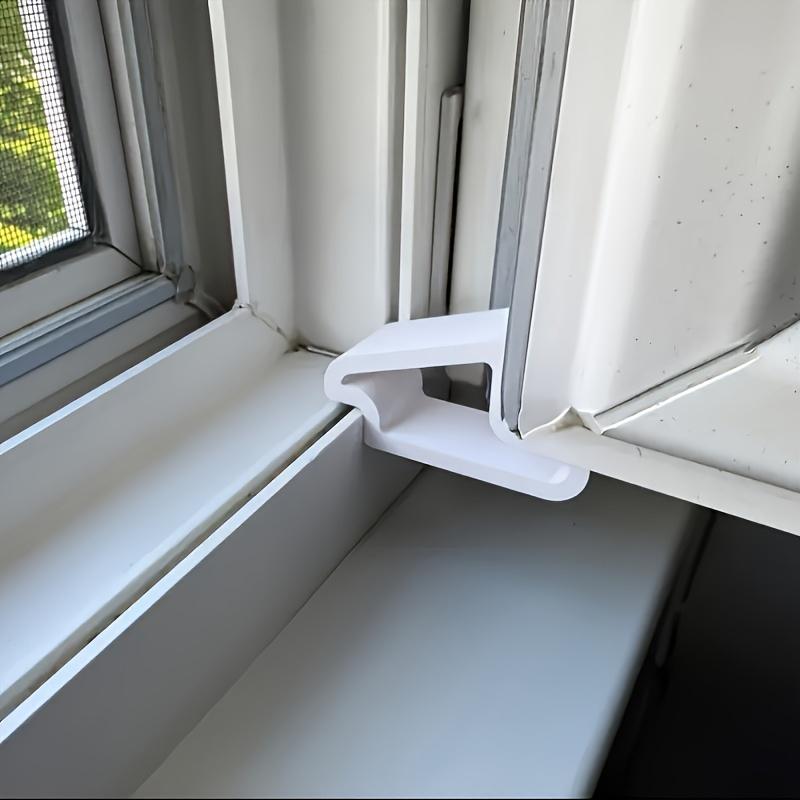 Window Stopper-Durable Plastic Door Stopper with Easy-Install Design,Prevents Sliding Down, Secure Window Hold for Home & Office