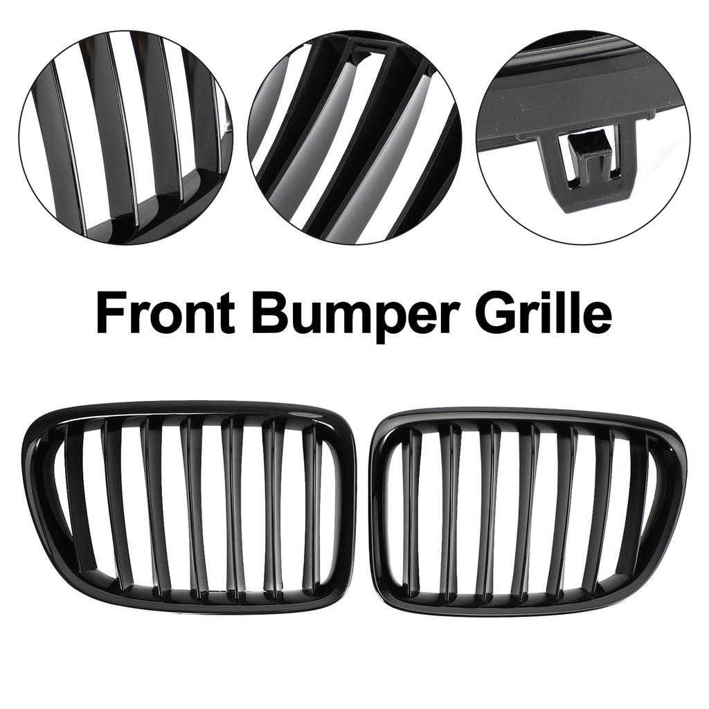 Gloss Black Front Hood Kidney Grill Grille Fit BMW X1 E84 2009-2014 SUV
