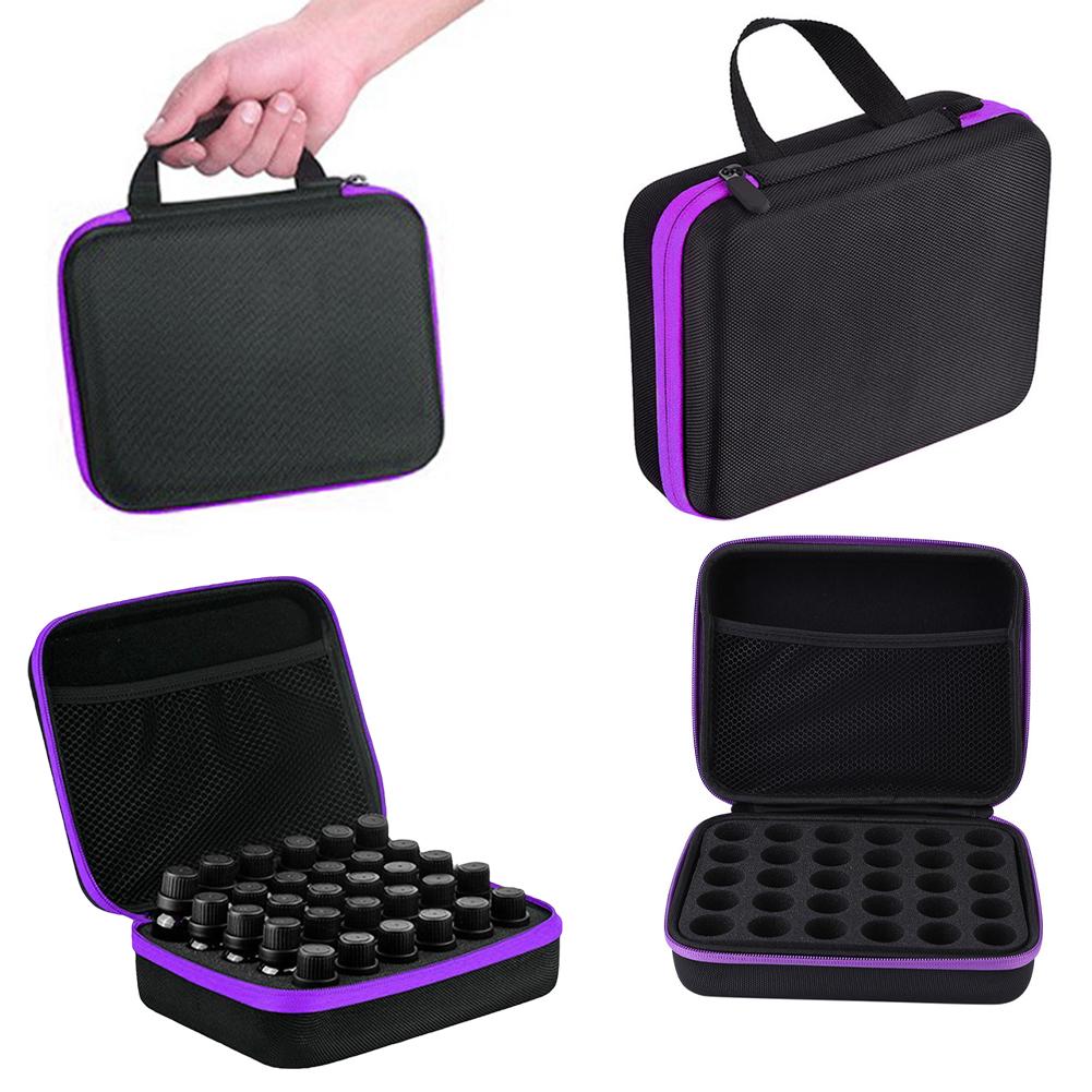 30 Bottles 5/10ml Essential Oil Storage Bag Nail Polish Bottle Finishing Portable Perfume Bottle Travel Carrying Collecting Case