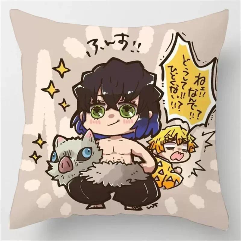 Demon Slayer Kamado Tanjiro Nezuko Poduszka Anime Poszewka na Poduszkę do Ciała Kawaii Loli Dziewczyna Samochód Sofa Dakimakura Poduszka Pokrowiec na Poduszkę