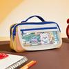 Bear Pencil Storage Bag Large Capacity Pen Organizer Pouch Trendy Zipper Stationery Bag  Student