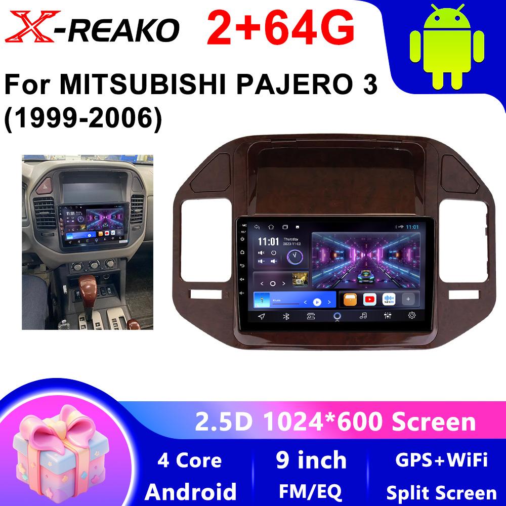 For Mitsubishi Pajero 3 V70 V60 1999 - 2006  Car Radio Multimedia Video Player Navigation Stereo GPS Android 13 wireless Carplay