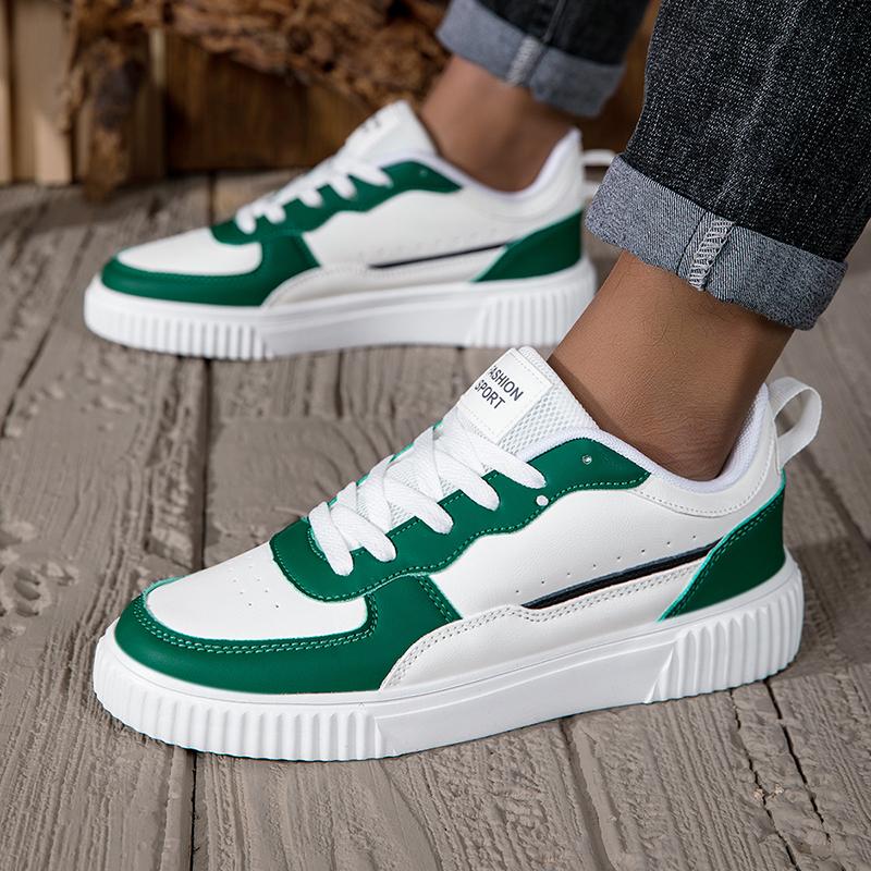 Autumn New Fashionable and Versatile Casual White Sports Shoes Four Season Anti Slip and Versatile Thick Soled White Men's Shoes