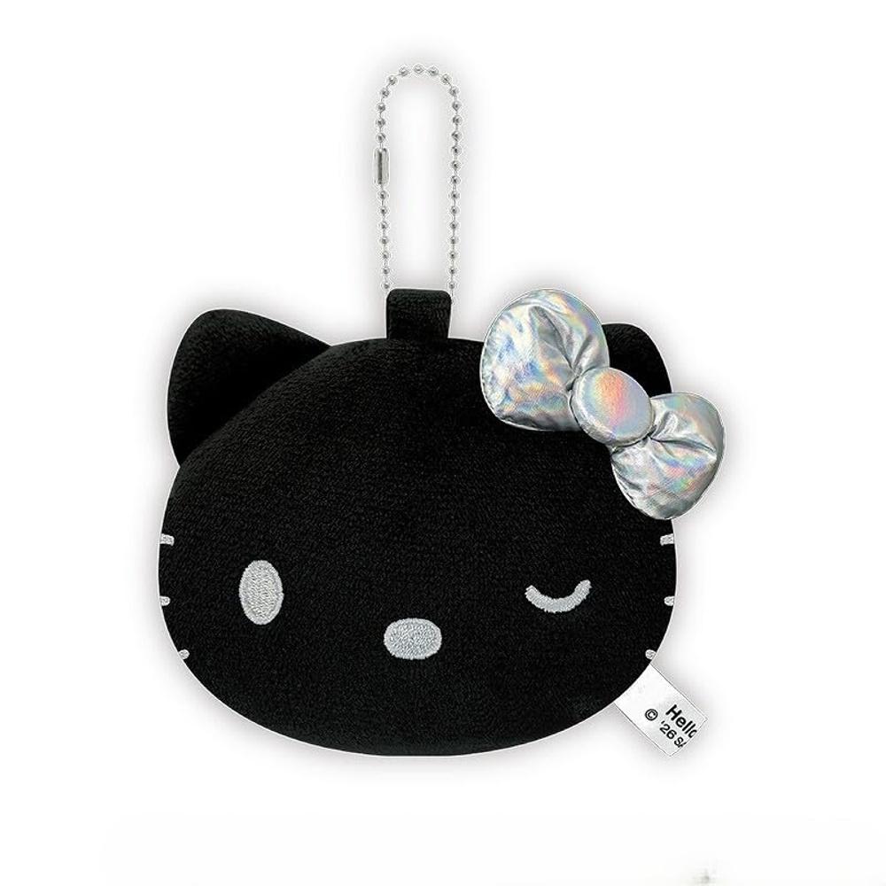 Sanrio Plush Mirror Hello Kitty Black Silver