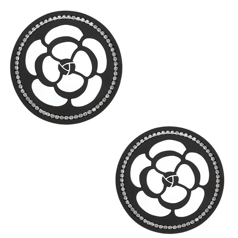 New 2PCS Bling Auto Car Cup Holder Insert Coasters Universal Vehicle Interior Accessories Anti Slip Crystal Cup Mat Holder