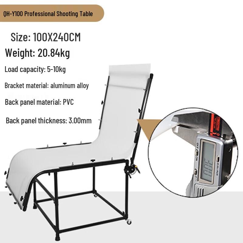 JINBEI QH-Y100 Still Life Photography Shooting Table with Wheels