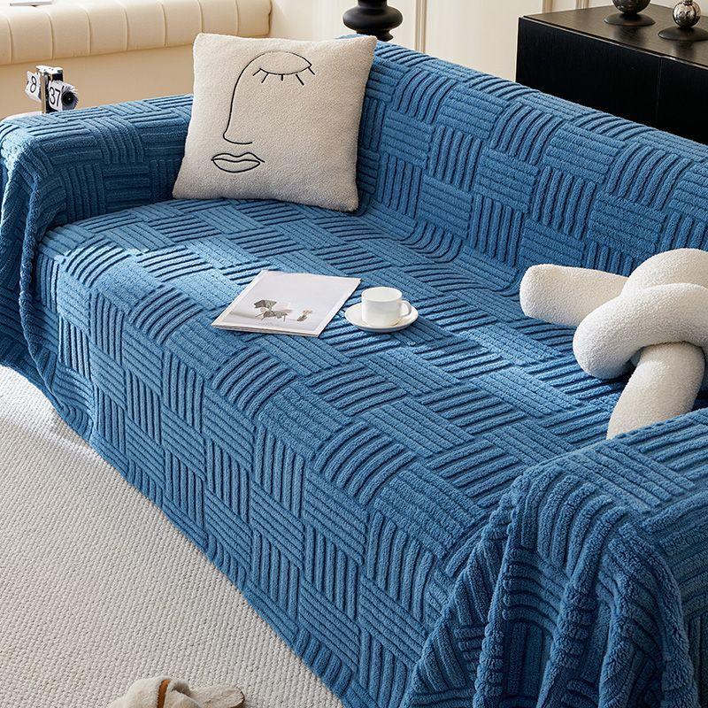 Sofa Full Cover Four Seasons Universal Set New Simple Living Room Fabric Art Plush Thickened Sofa Napkin Dust Cover Cloth