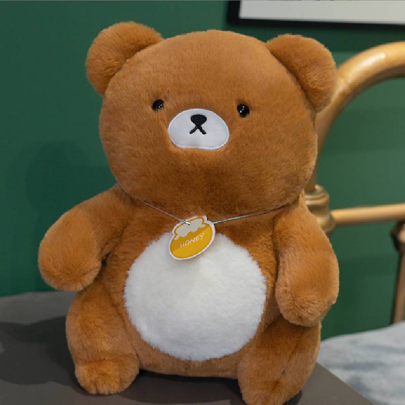 Hamster Cat Bear Plush Toy Doll Pillow Necklace Girls Birthday Gift Cotton Pp