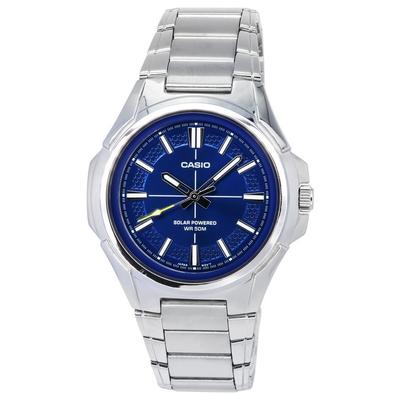 Standard Analog Stainless Steel Blue Dial Solar MTP-RS100D-2A Men's Watch