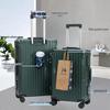 24" Aluminum Frame Luggage: Silent Zipper Trolley with Combination Lock, Universal Wheels, Wear-Resistant