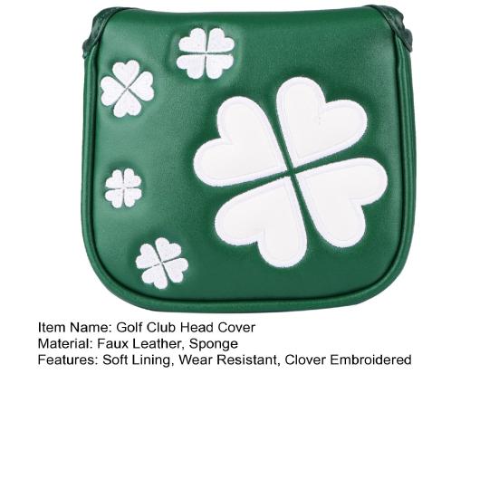 Kryt hlavy golfové hole s magnetickým zavíráním Jetel odolný proti poškrábání Vyšívaný kryt chrániče golfového hole Ochranné vybavení