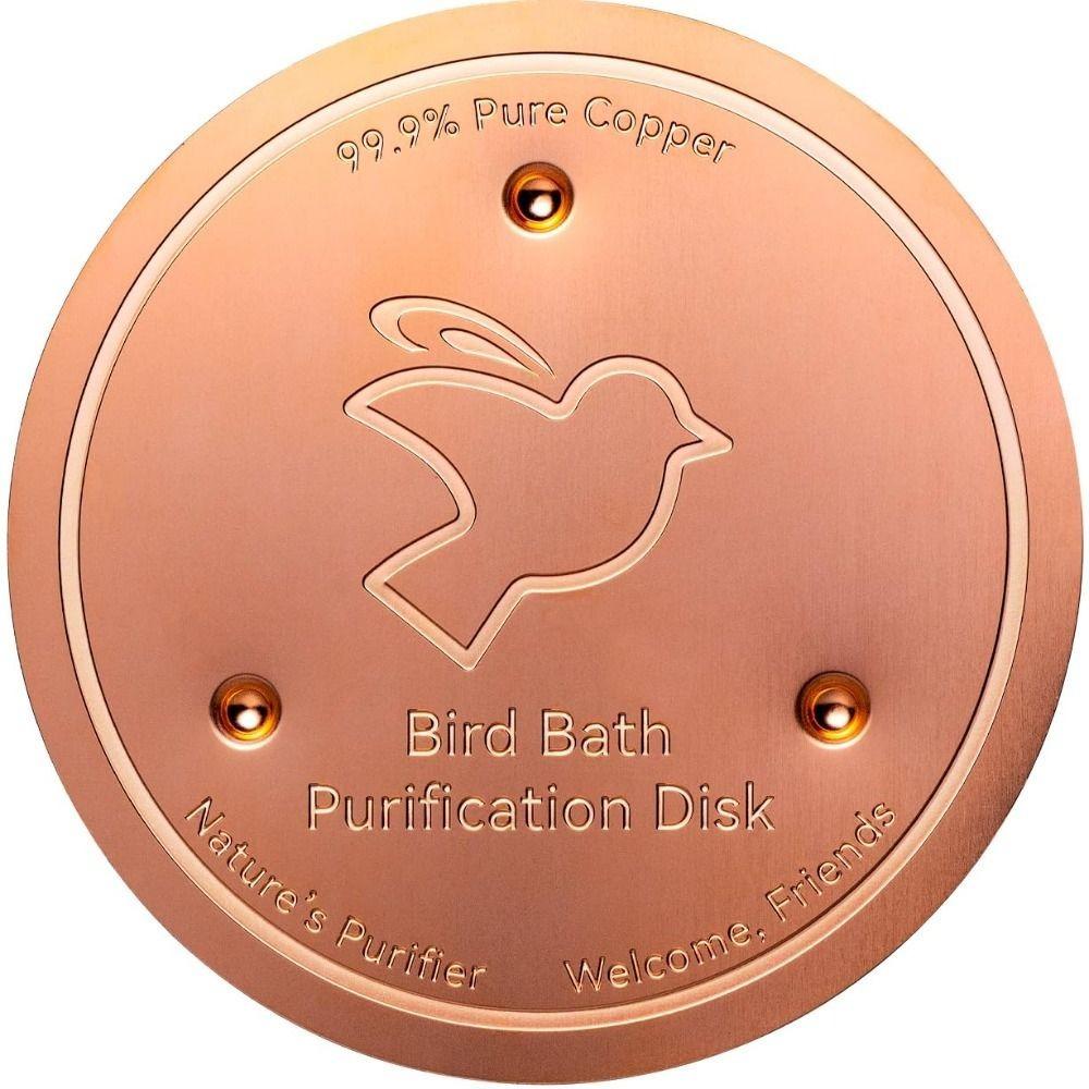 

99.99% Pure Copper Mellbree Bird Bath Copper Disk Bird Bath Purifier Plate Universal Fit