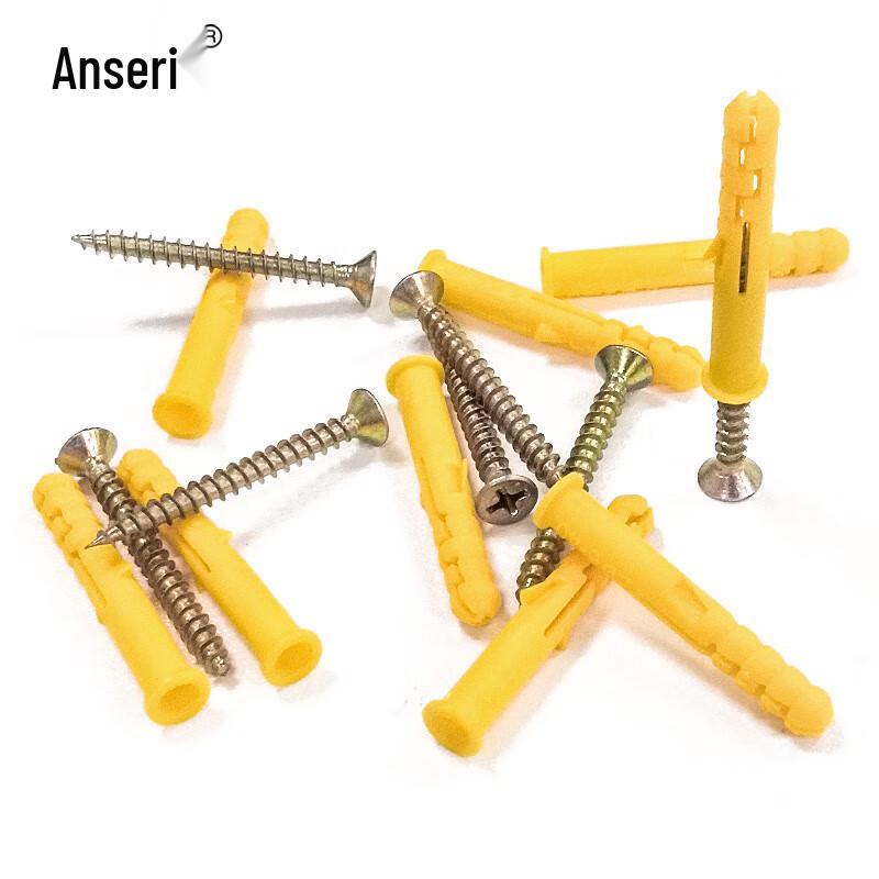 Ansellry M4 M6 M8 Plastic Expansion Anchor Screw Set