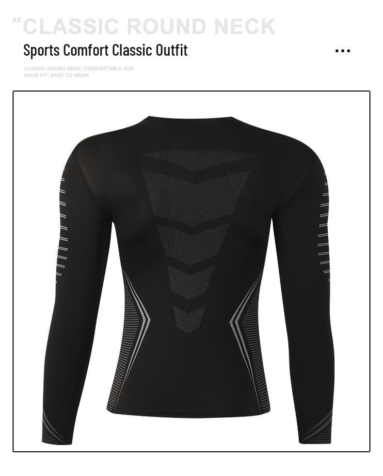 Men's Quick-Dry Long Sleeve Sports Top for Basketball, Running, and Training