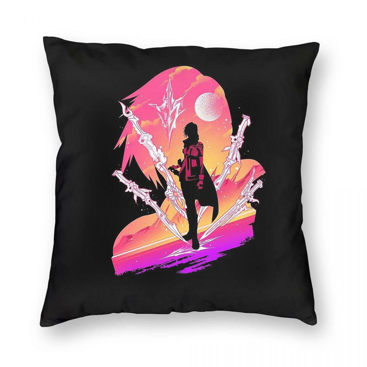 Claire Farron Lightning Weapons Square Pillowcase Polyester Linen Velvet Printed Zip Decorative Pillow Case Bed Cushion Case 30x30cm
