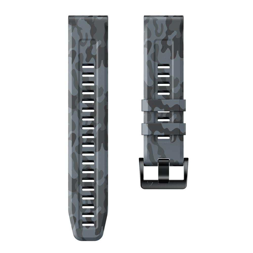 22/26mm Camouflage Silikon Uhrenarmband für Garmin Fenix 8 Pro E 8 7X 7/Instinct 2x/Tactix 8 7X/Forerunner 970 965 Uhrenarmbänder