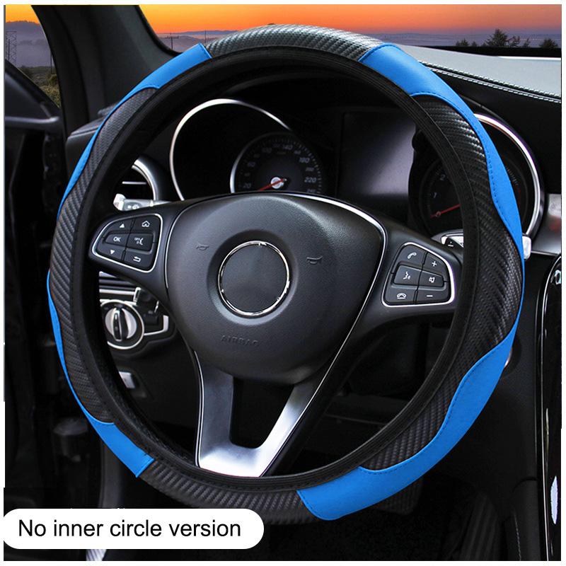 PU Carbon Fiber Leather Car Cover Automotive Supplieswithout Inner Ring SuitableSuitable for 14.5-15 Inches of Automotive