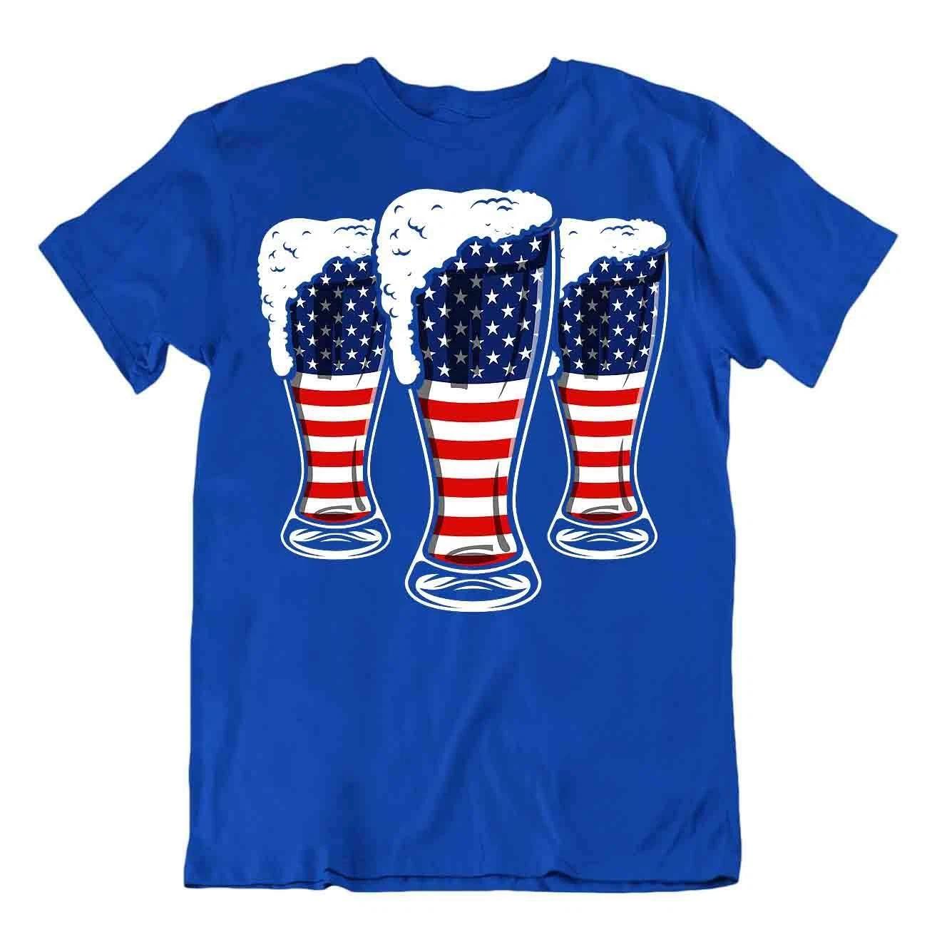 Usa Bowling Beer T-Shirt Realist Beer Glass Tee Drinking Party Bar Shirt 2XL